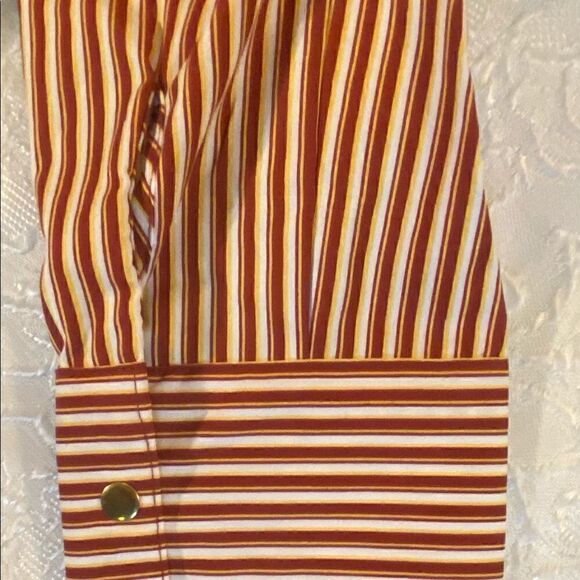 🛍ROMIMONA Women’s Striped Snap Up Long Sleeve Shirts Sizes : Various - Picture 6 of 12